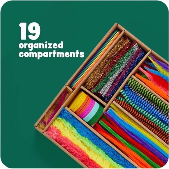 Arts and Crafts Vault - 1000+ Piece Craft Supplies Kit in a Box for Kids Ages 4 - Picture 3 of 8